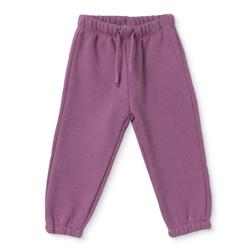 HelloBaby Drawstring Brushed Back Baby Joggers (3-6 Months to 4-5 Years) - Damson