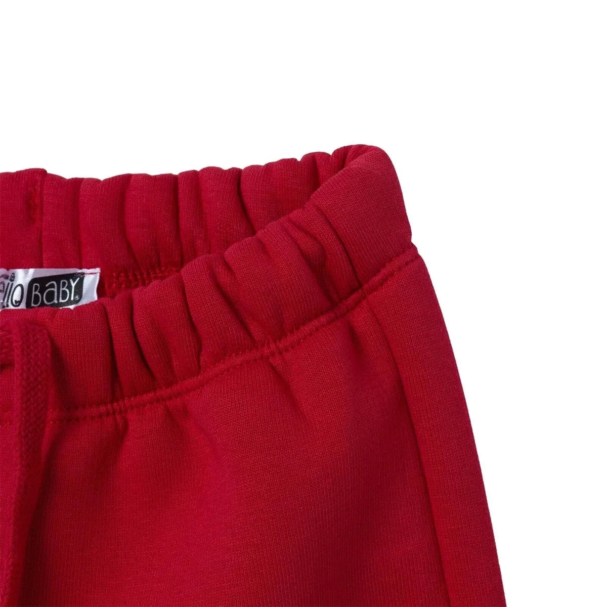 HelloBaby Drawstring Brushed Back Baby Joggers (3-6 Months to 4-5 Years) - Red