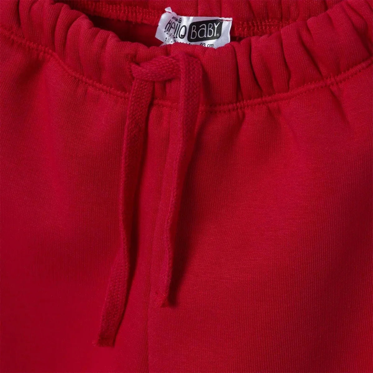 HelloBaby Drawstring Brushed Back Baby Joggers (3-6 Months to 4-5 Years) - Red
