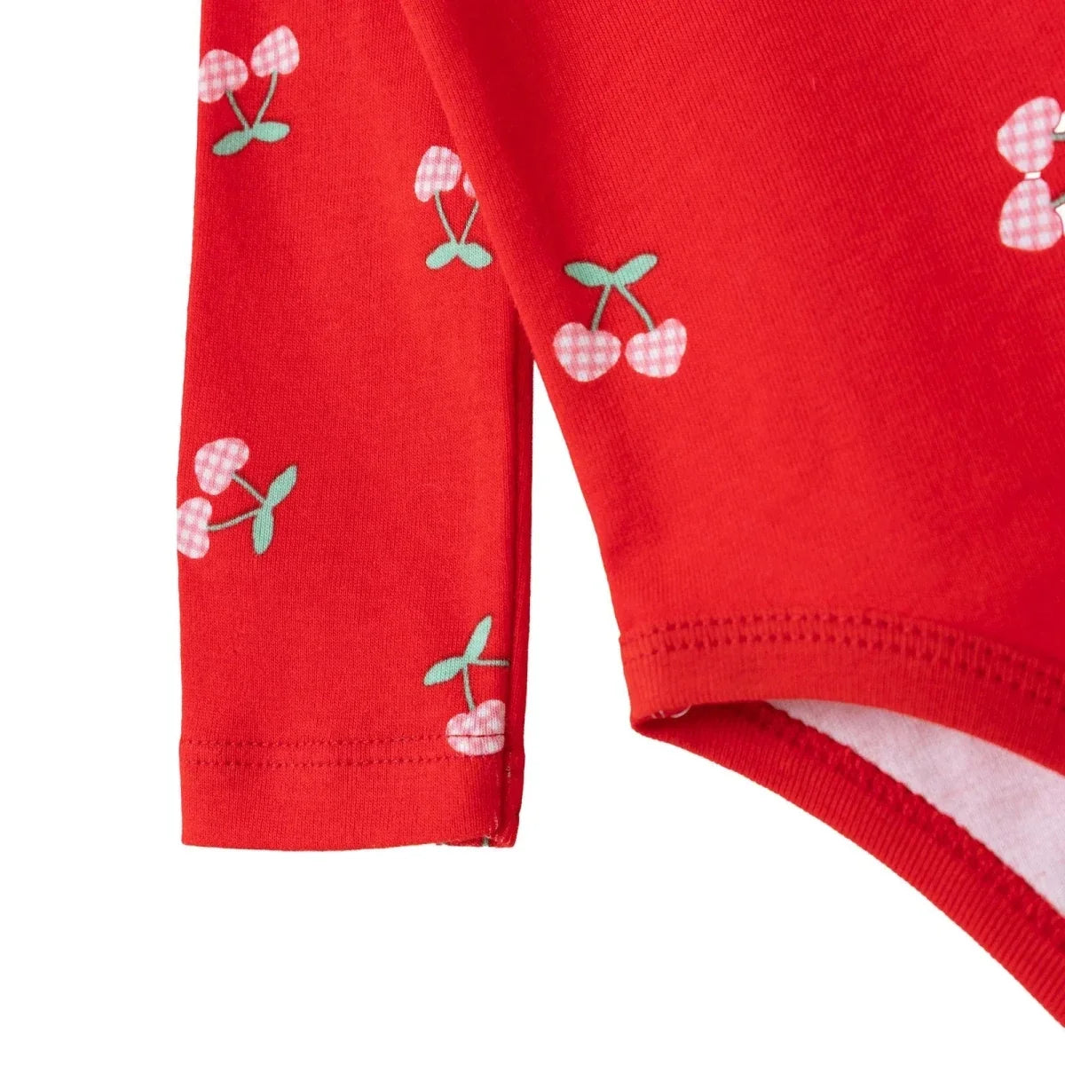 HelloBaby Printed Long Sleeve Rib Knit Baby Bodysuit (1-3 Months to 2-3 Years) - Red