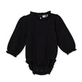 HelloBaby Long Sleeve Jacquard Knit Baby Bodysuit (1-3 Months to 2-3 Years) - Black