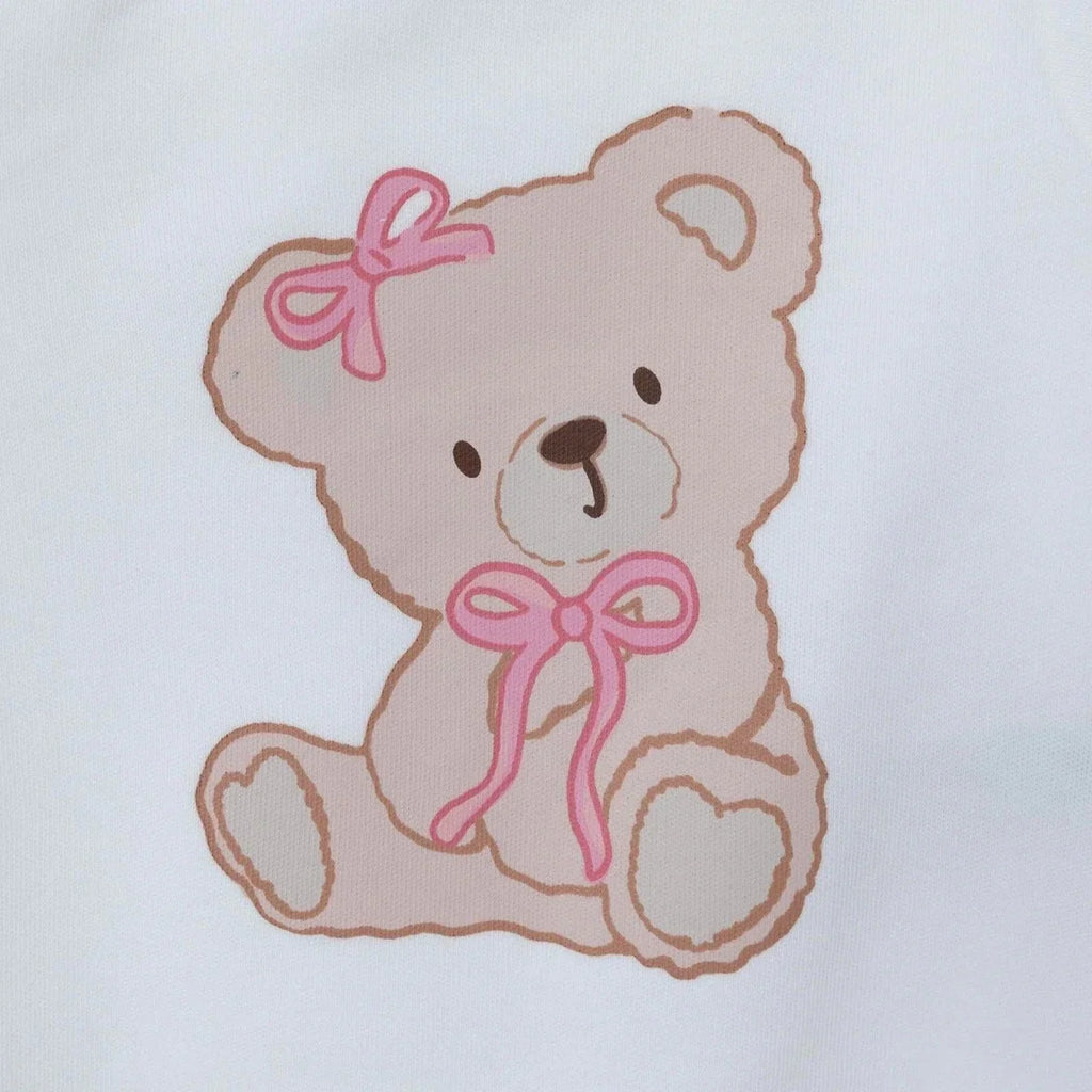 HelloBaby 2 Pack Heart Print Long Sleeve Baby Bodysuits (1-3 Months to 2-3 Years) - Ecru