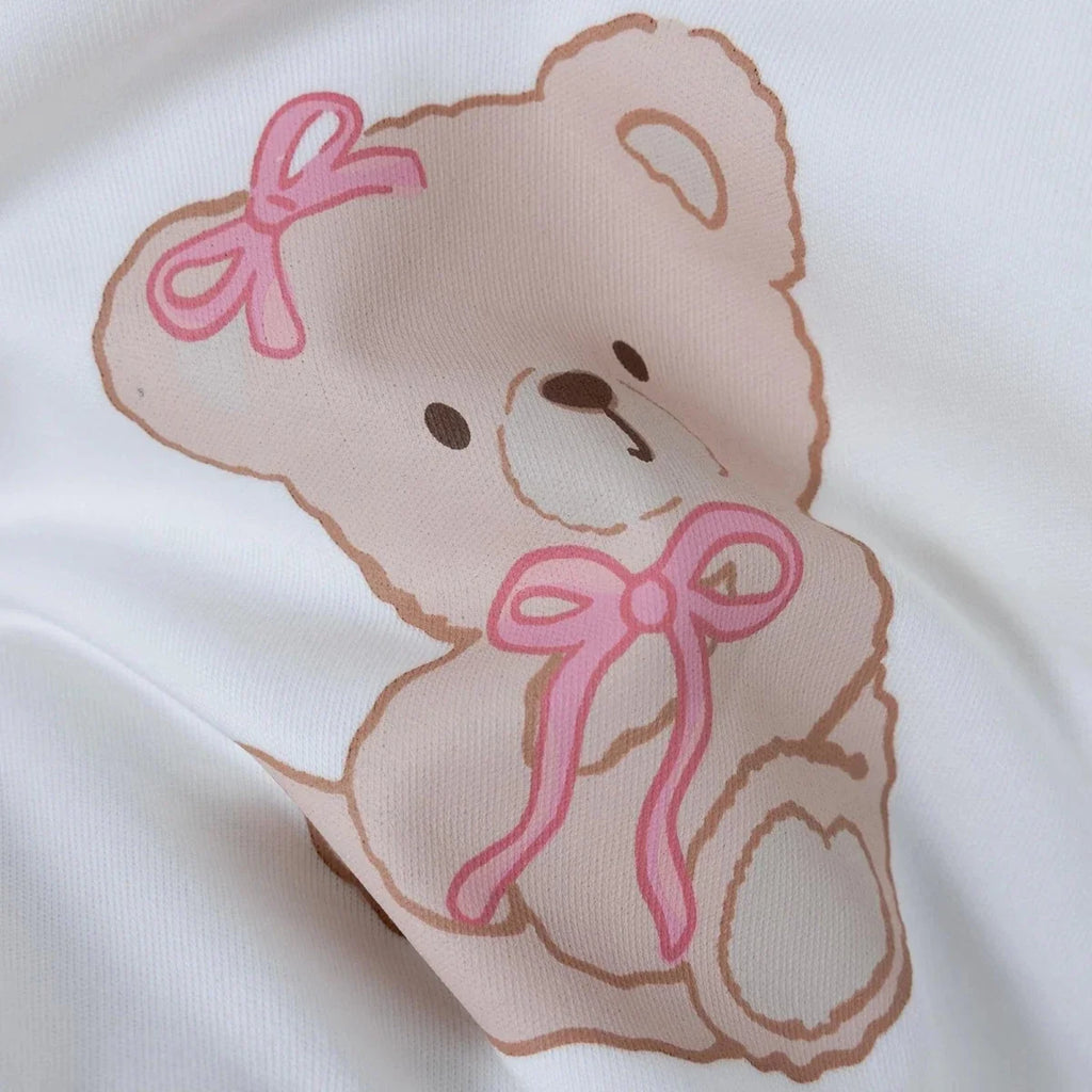 HelloBaby 2 Pack Heart Print Long Sleeve Baby Bodysuits (1-3 Months to 2-3 Years) - Ecru