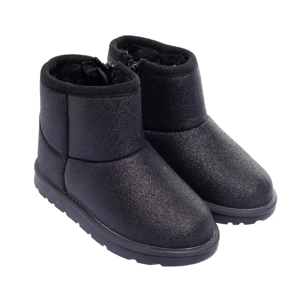 HelloBaby Zip-Up Faux Leather Baby Boots (UK 5.5 to 8.5) - Black