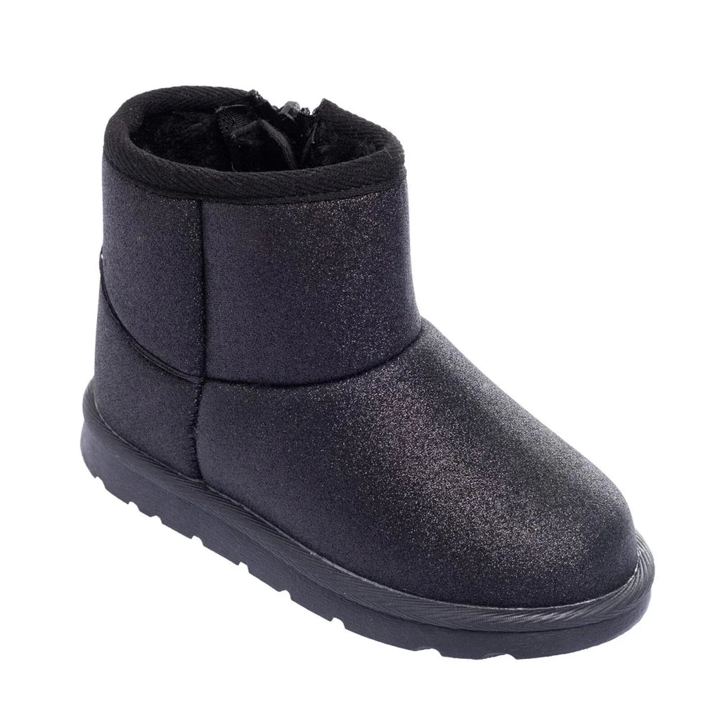 HelloBaby Zip-Up Faux Leather Baby Boots (UK 5.5 to 8.5) - Black