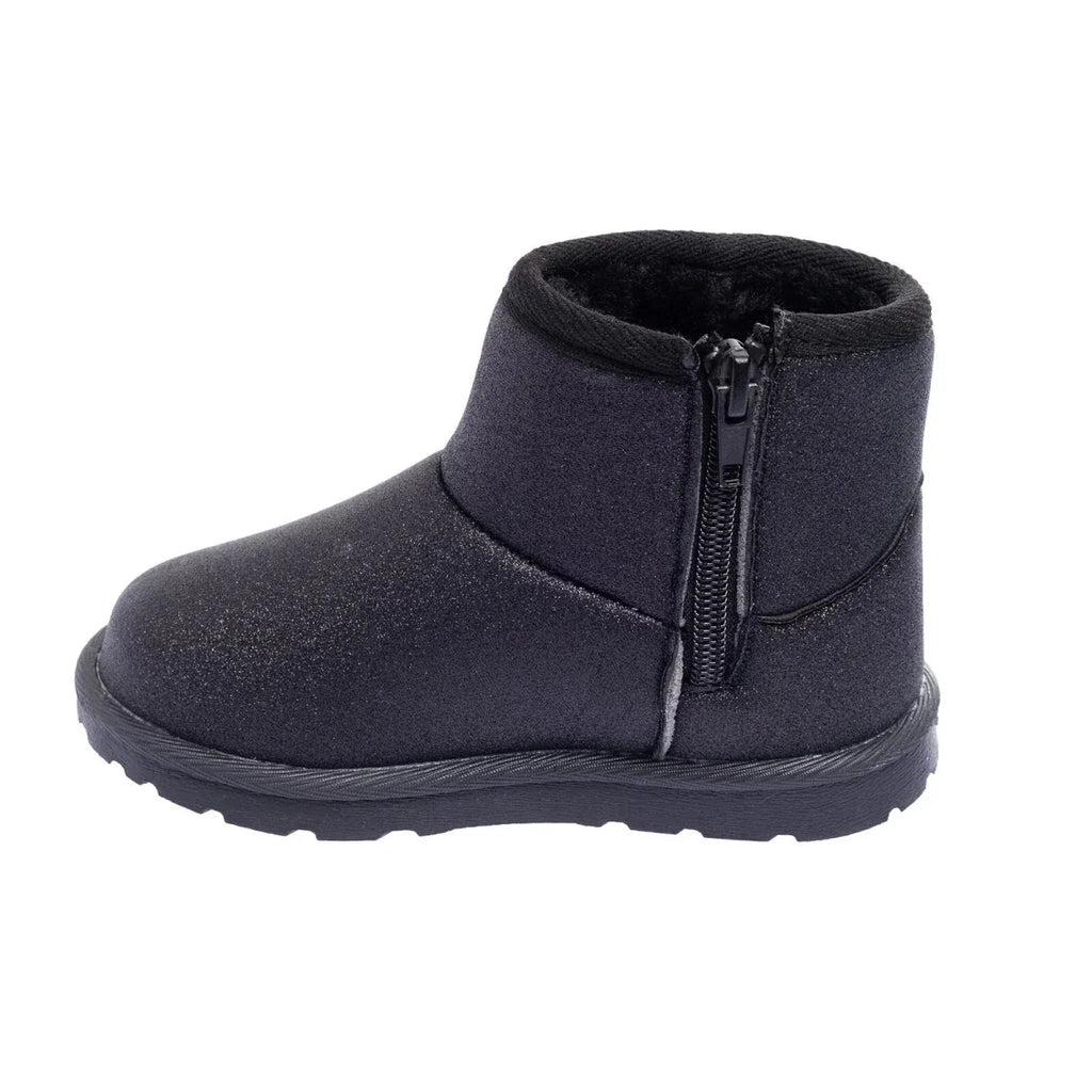 HelloBaby Zip-Up Faux Leather Baby Boots (UK 5.5 to 8.5) - Black