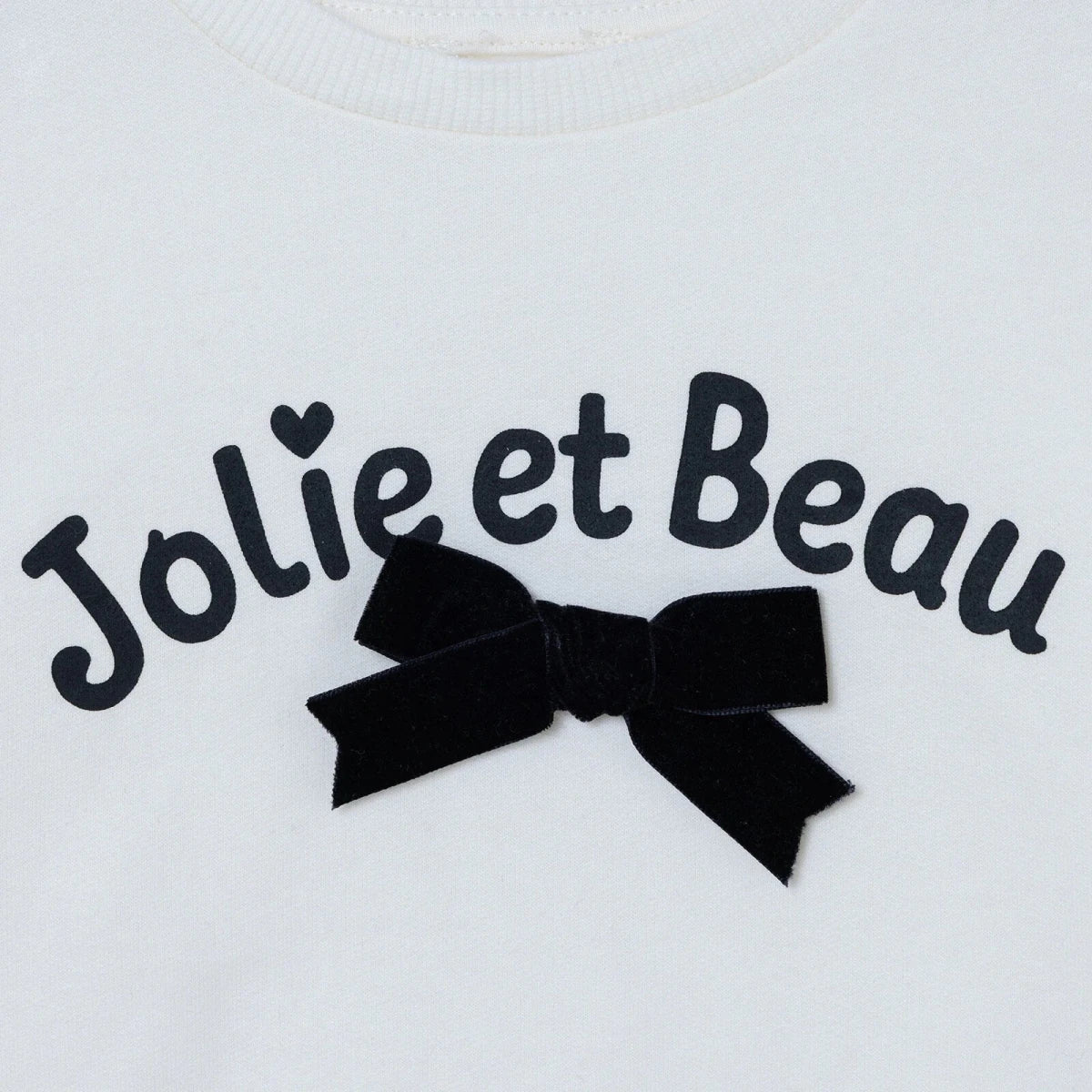 HelloBaby Bow Print Baby Sweatshirt & Leggings Set (3-6 Months to 4-5 Years) - Ecru Printed