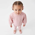 HelloBaby Floral Print Baby Sweatshirt & Leggings Set (3-6 Months to 4-5 Years) - Ecru Printed