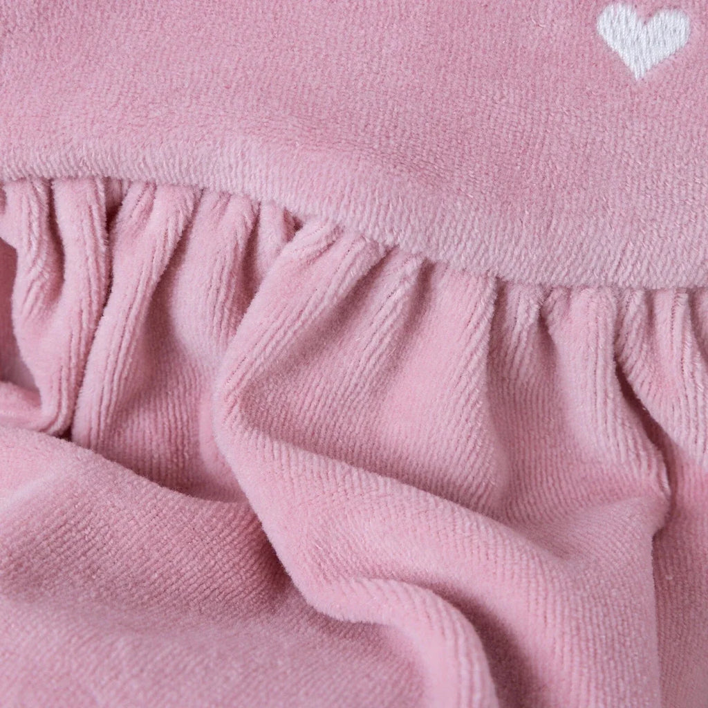 HelloBaby Star Print Long Sleeve Velour Baby Dress (1-3 Months to 12 Months) - Pink