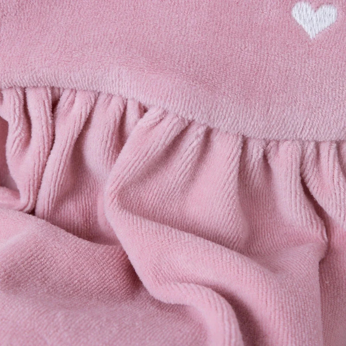 HelloBaby Star Print Long Sleeve Velour Baby Dress (1-3 Months to 12 Months) - Pink