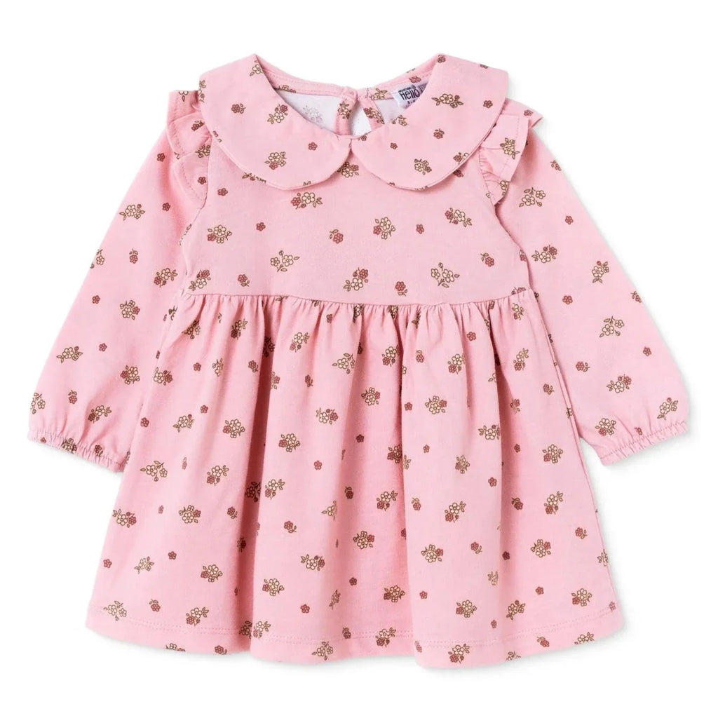 HelloBaby Long Sleeve Baby Dress (3-6 Months to 4-5 Years) - Light Rose