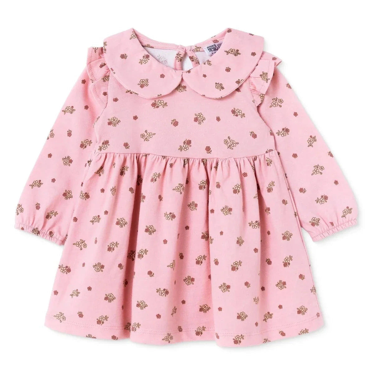 HelloBaby Long Sleeve Baby Dress (3-6 Months to 4-5 Years) - Light Rose