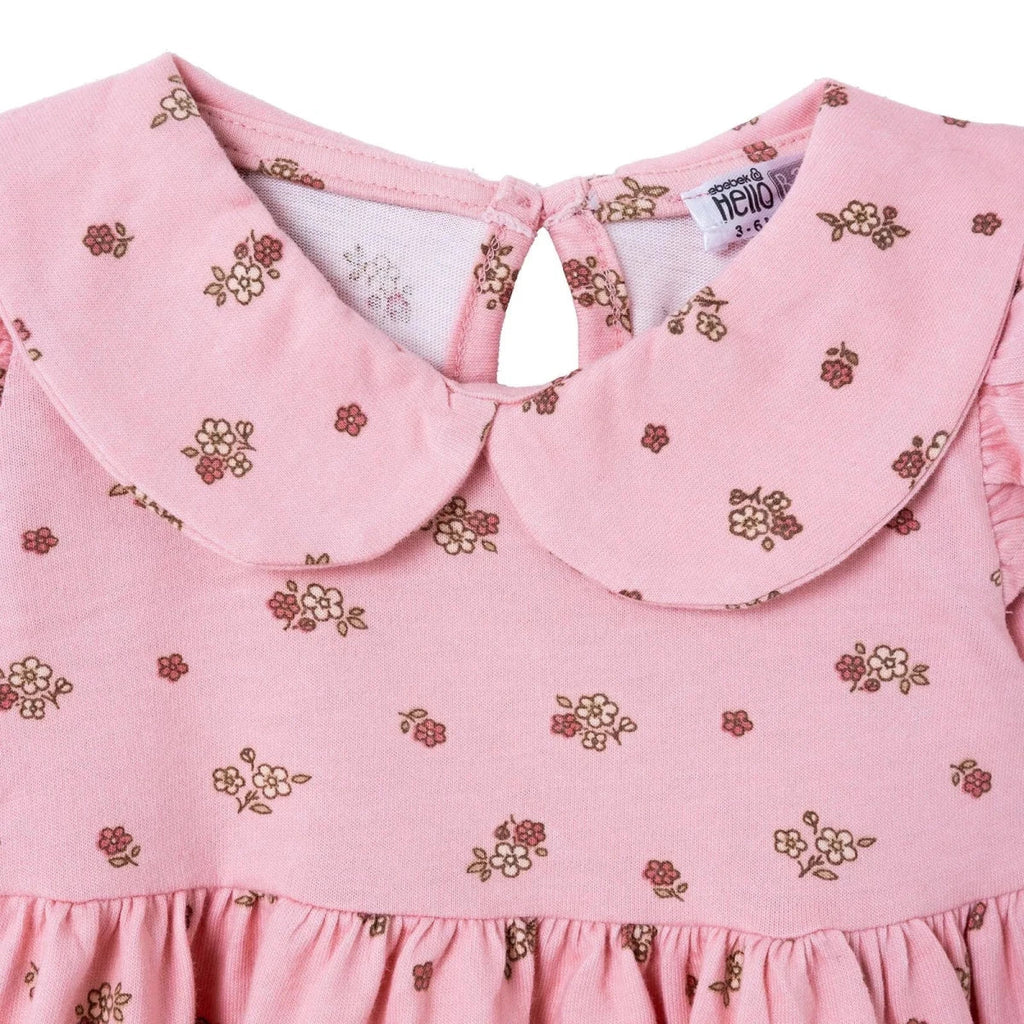 HelloBaby Long Sleeve Baby Dress (3-6 Months to 4-5 Years) - Light Rose