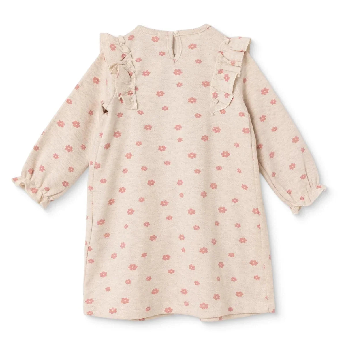 HelloBaby Long Sleeve Baby Dress (3-6 Months to 4-5 Years) - Ecru Printed