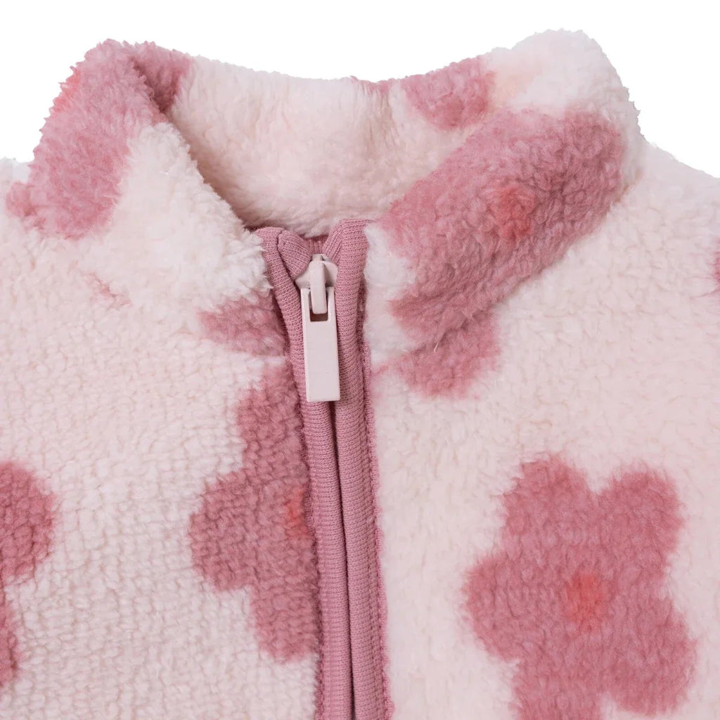 HelloBaby Soft Fleece Baby Cardigan (6-9 Months to 4-5 Years) - Pink Printed