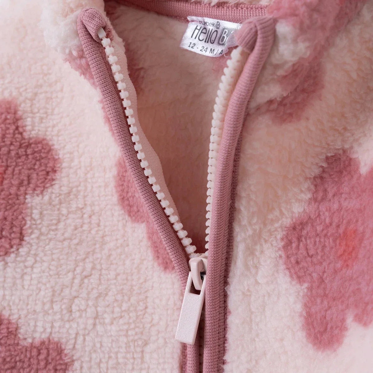 HelloBaby Soft Fleece Baby Cardigan (6-9 Months to 4-5 Years) - Pink Printed