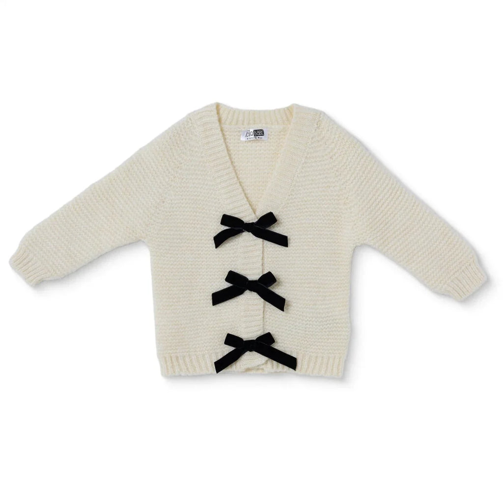 HelloBaby V Neck Knitted Baby Cardigan (9-12 Months to 4-5 Years) - Ecru