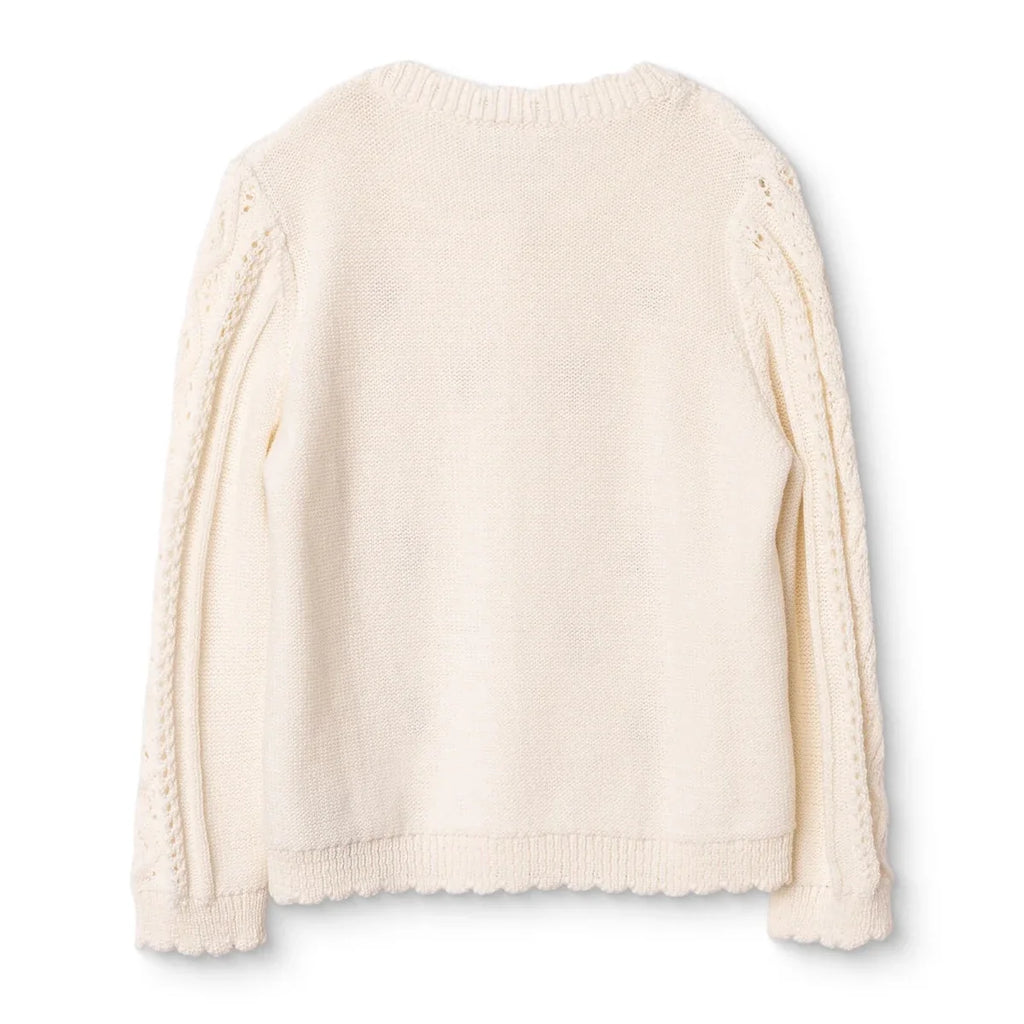 HelloBaby Crew Neck Knitted Baby Cardigan (9-12 Months to 4-5 Years) - Ecru
