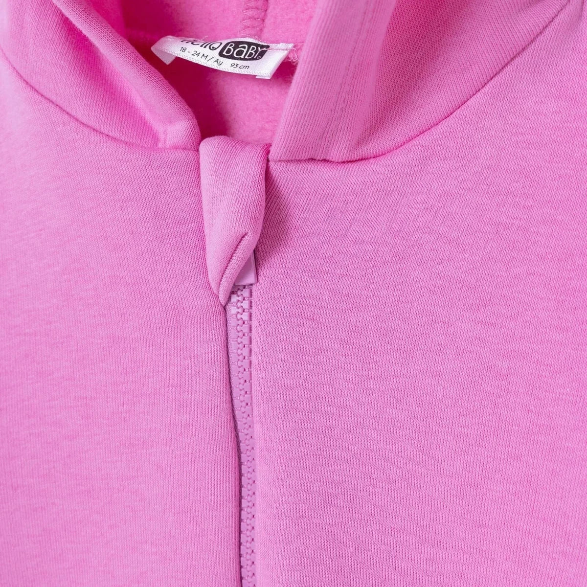 HelloBaby Heart Print Zip-Through Baby Hoodie (3-6 Months to 2-3 Years) - Pink