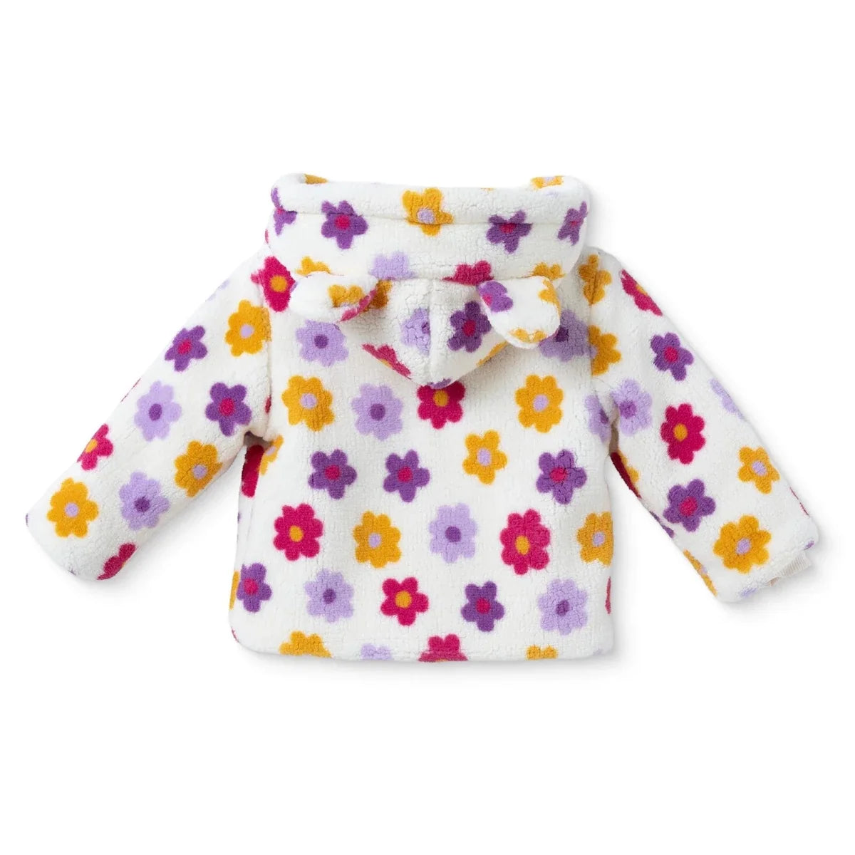 HelloBaby Floral Print Soft Fleece Zip Baby Jacket (3-6 Months to 4-5 Years) - Ecru Printed