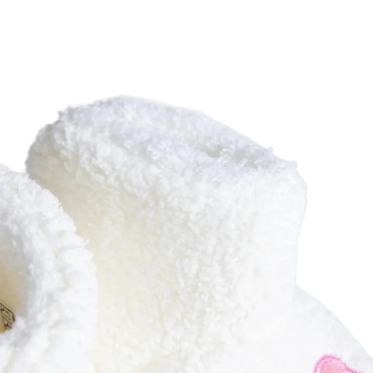 HelloBaby Bow Embroidered Soft Fleece Baby Slippers (UK 5 to 8.5) - White