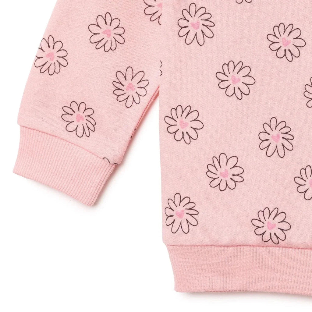 HelloBaby Floral Print Brushed Loopback Baby Sweatshirt (3-6 Months to 4-5 Years) - Pink Printed