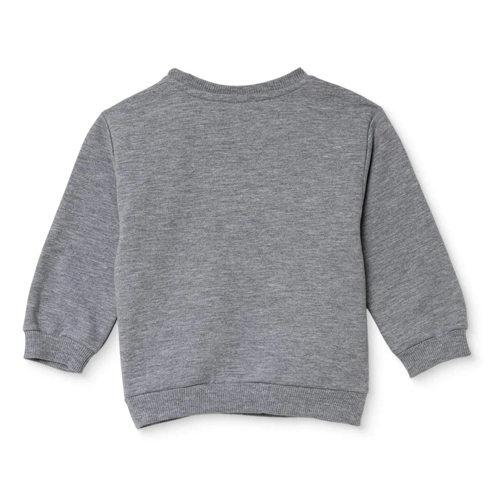 HelloBaby Heart Print Brushed Baby Sweatshirt (3-6 Months to 2-3 Years) - Grey