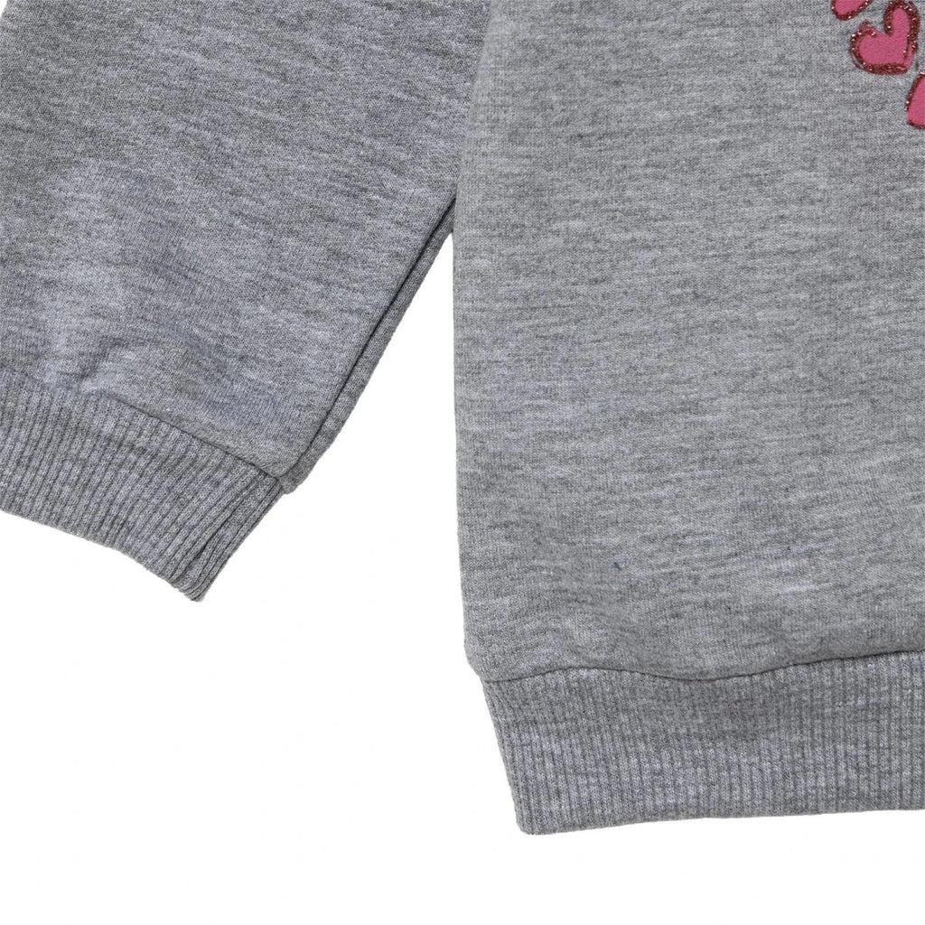 HelloBaby Heart Print Brushed Baby Sweatshirt (3-6 Months to 2-3 Years) - Grey