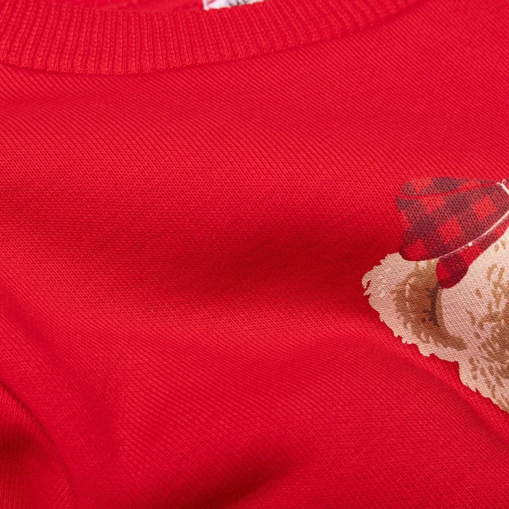 HelloBaby 2 Piece Bear Print Baby Tracksuit Set (3-6 Months to 2-3 Years) - Red