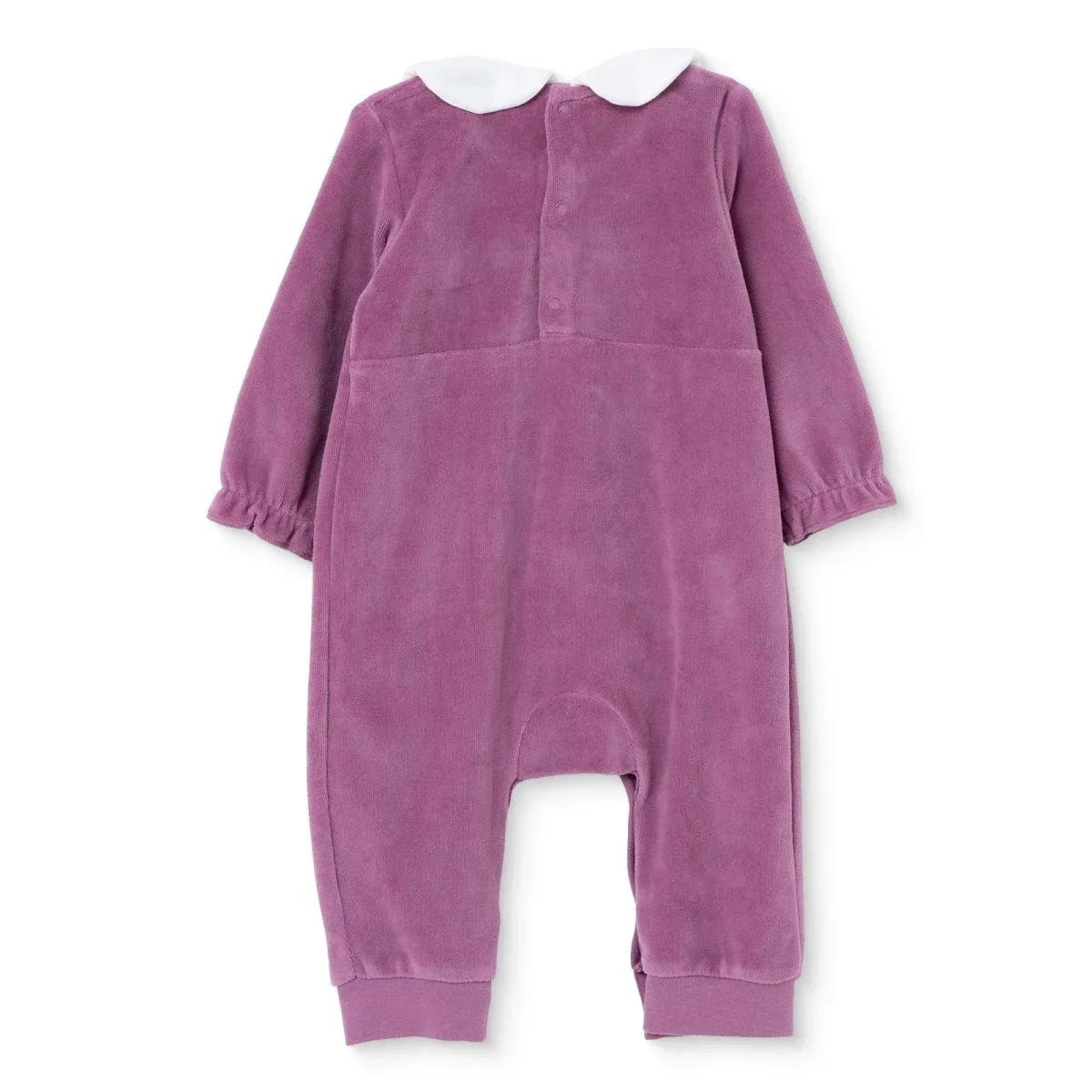 HelloBaby Embroidered Footless Velour Baby Sleepsuit (Newborn to 6-9 Months) - Lilac