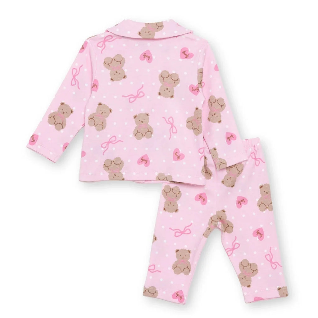 HelloBaby Animal Print Peter Pan Collar Baby Pyjama Set (3-6 Months to 3-4 Years) - Pink