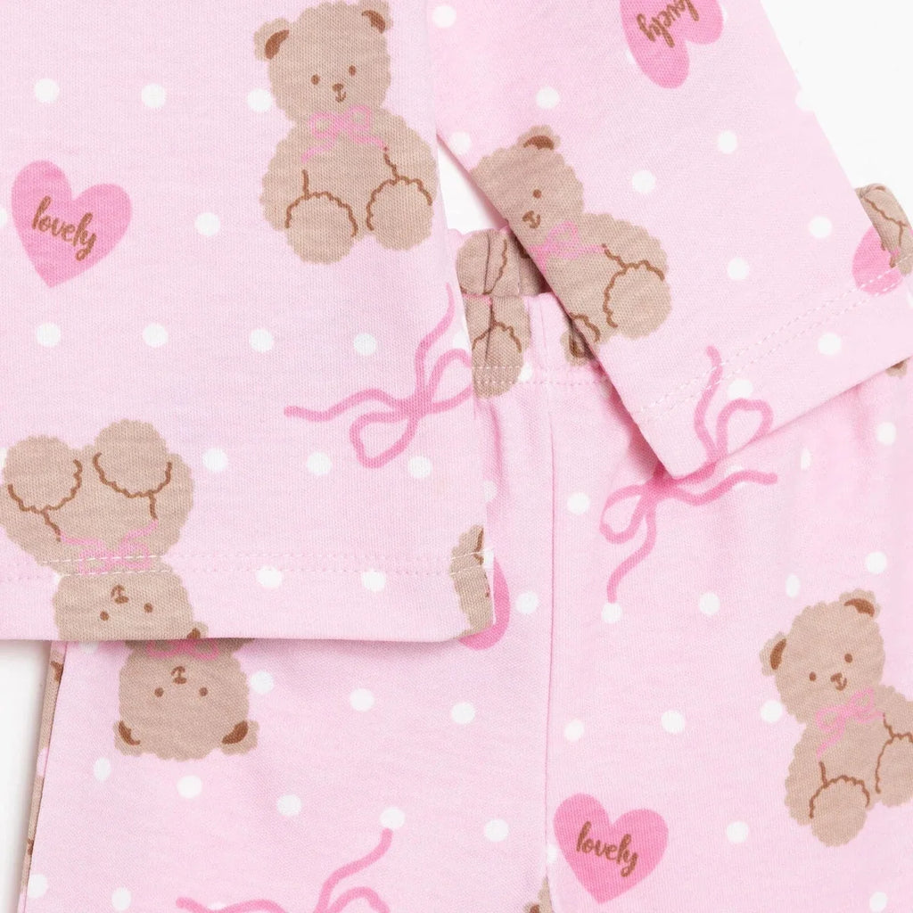 HelloBaby Animal Print Peter Pan Collar Baby Pyjama Set (3-6 Months to 3-4 Years) - Pink