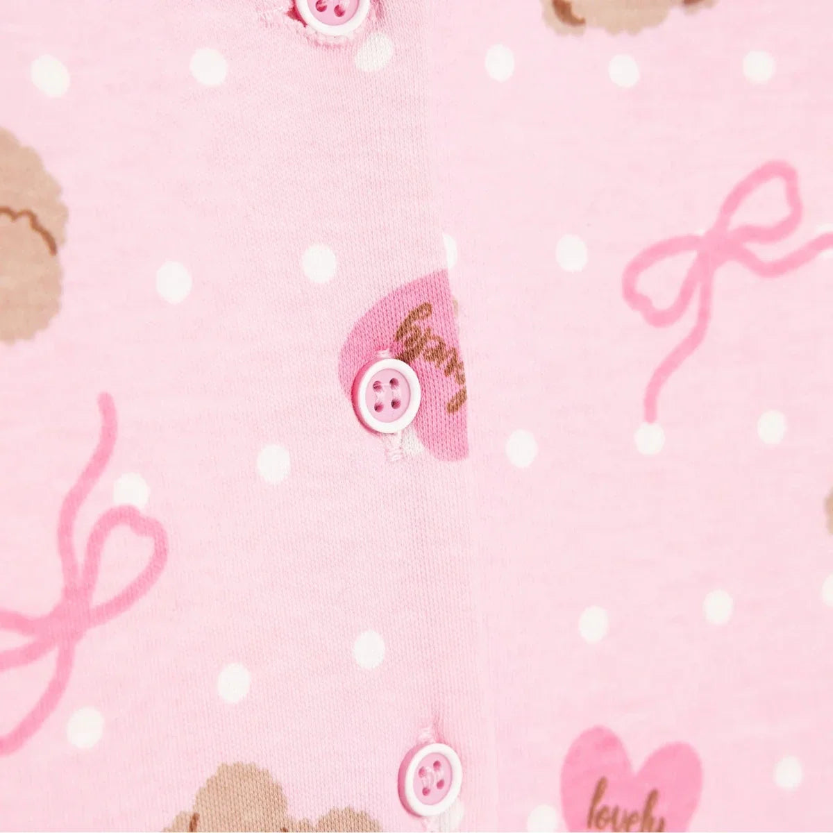 HelloBaby Animal Print Peter Pan Collar Baby Pyjama Set (3-6 Months to 3-4 Years) - Pink