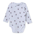 HelloBaby Long Sleeve Baby Bodysuit (1-3 Months to 2-3 Years) - White