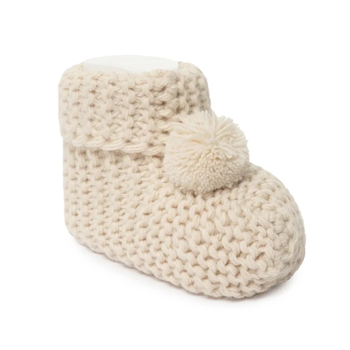 HelloBaby Knitted Baby Booties (Newborn to 3 Months) - Beige