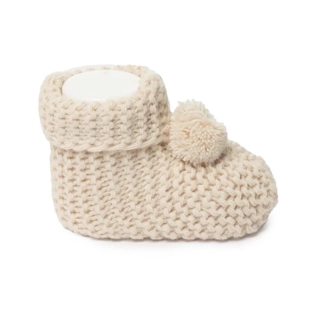 HelloBaby Knitted Baby Booties (Newborn to 3 Months) - Beige