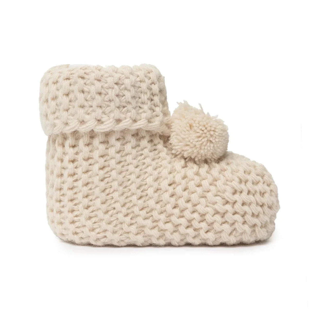HelloBaby Knitted Baby Booties (Newborn to 3 Months) - Beige