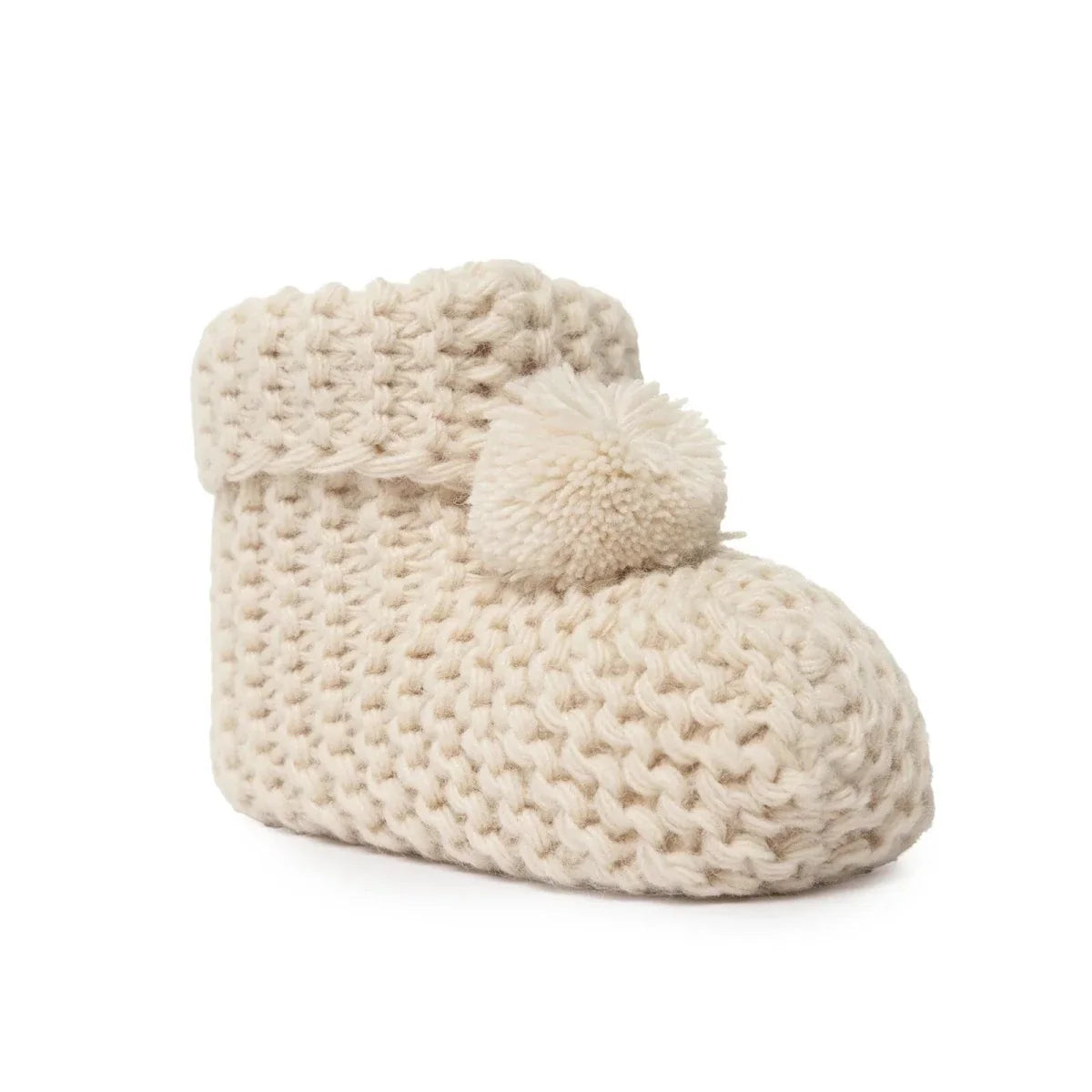 HelloBaby Knitted Baby Booties (Newborn to 3 Months) - Beige