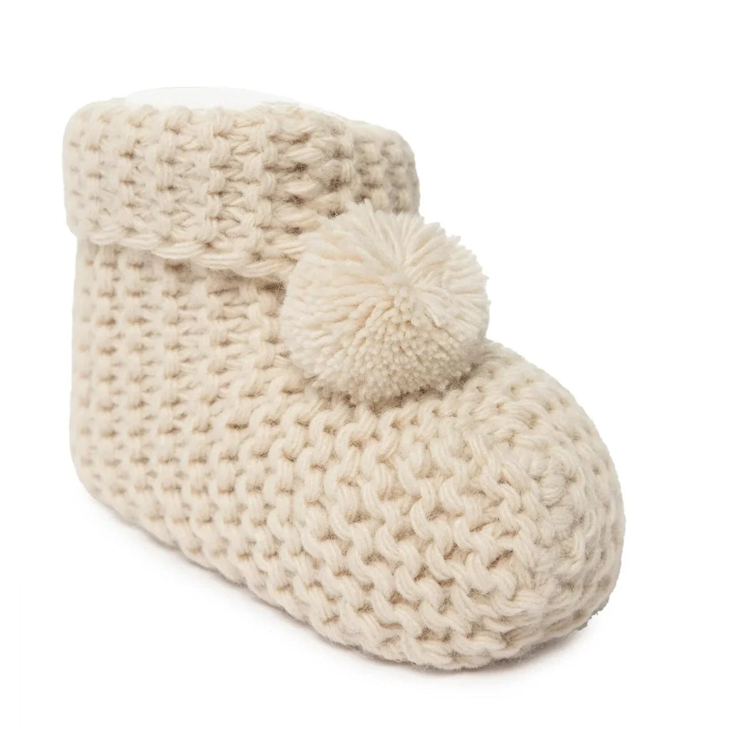HelloBaby Knitted Baby Booties (Newborn to 3 Months) - Beige