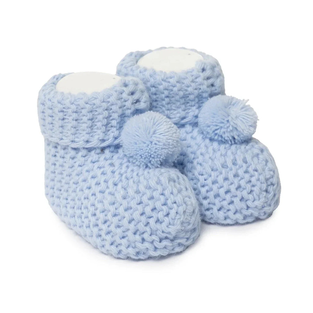 HelloBaby Knitted Baby Booties (One Size) - Blue