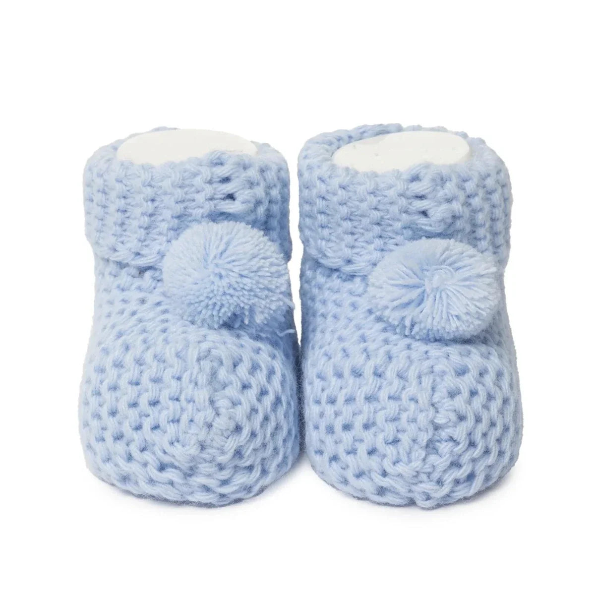 HelloBaby Knitted Baby Booties (One Size) - Blue