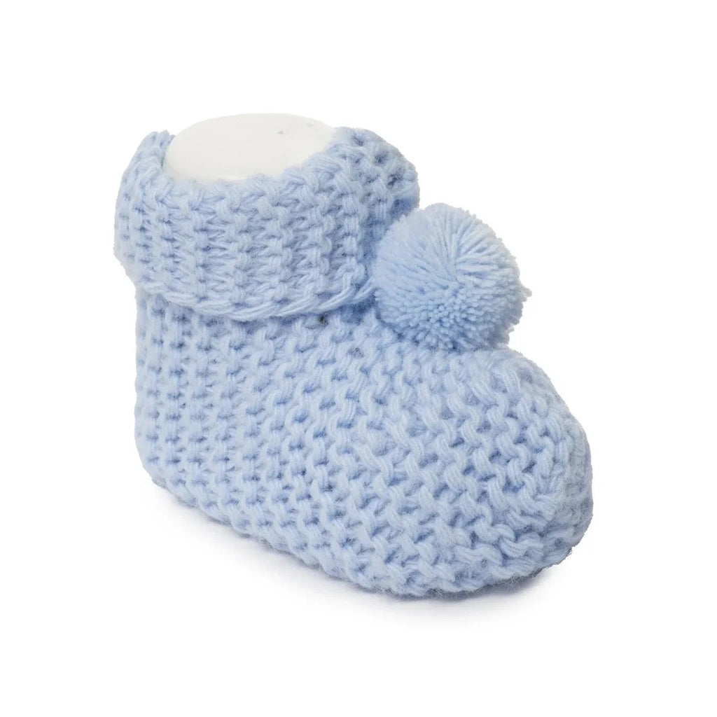 HelloBaby Knitted Baby Booties (One Size) - Blue