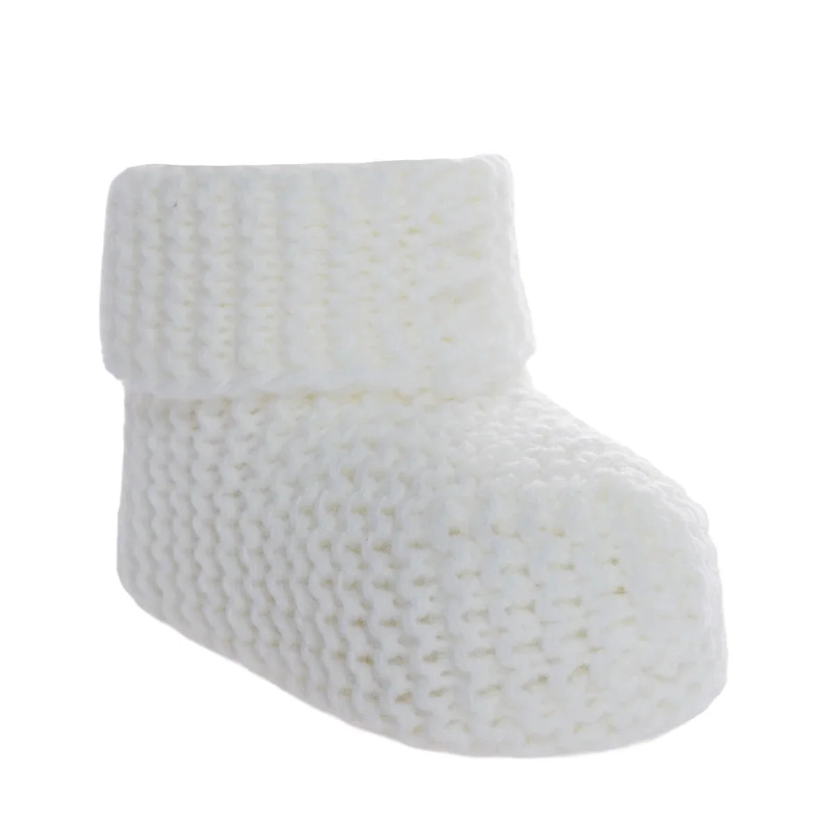Kitti Knitted Baby Booties (One Size) - Ecru