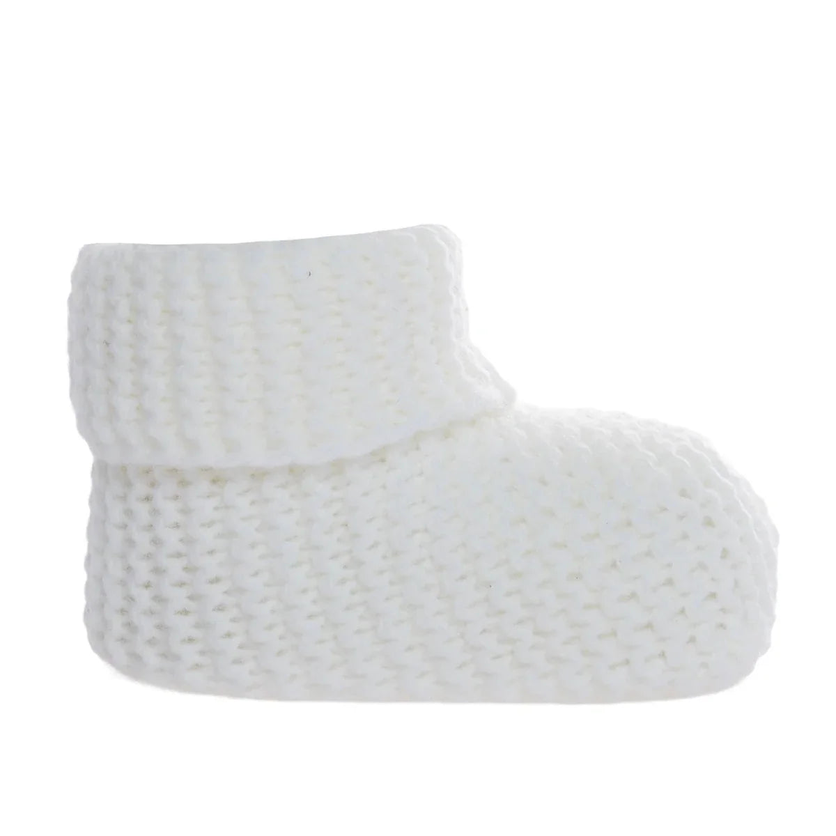 Kitti Knitted Baby Booties (One Size) - Ecru