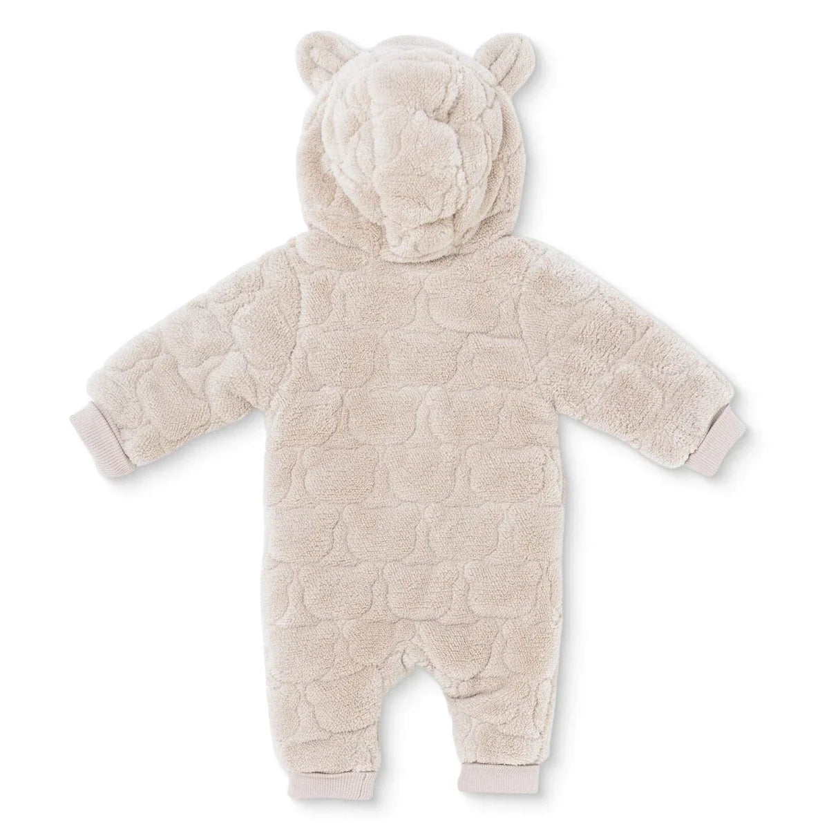 Midimod Animal Print Hooded Fleece Baby Pramsuit (1-3 Months to 12 Months) - Beige