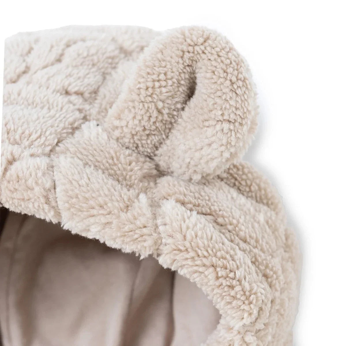 Midimod Animal Print Hooded Fleece Baby Pramsuit (1-3 Months to 12 Months) - Beige