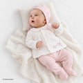 Bebetto 5 Piece "Cutie" Embroidered Baby Hospital Bag Set on a Hanger (Newborn) - Pink