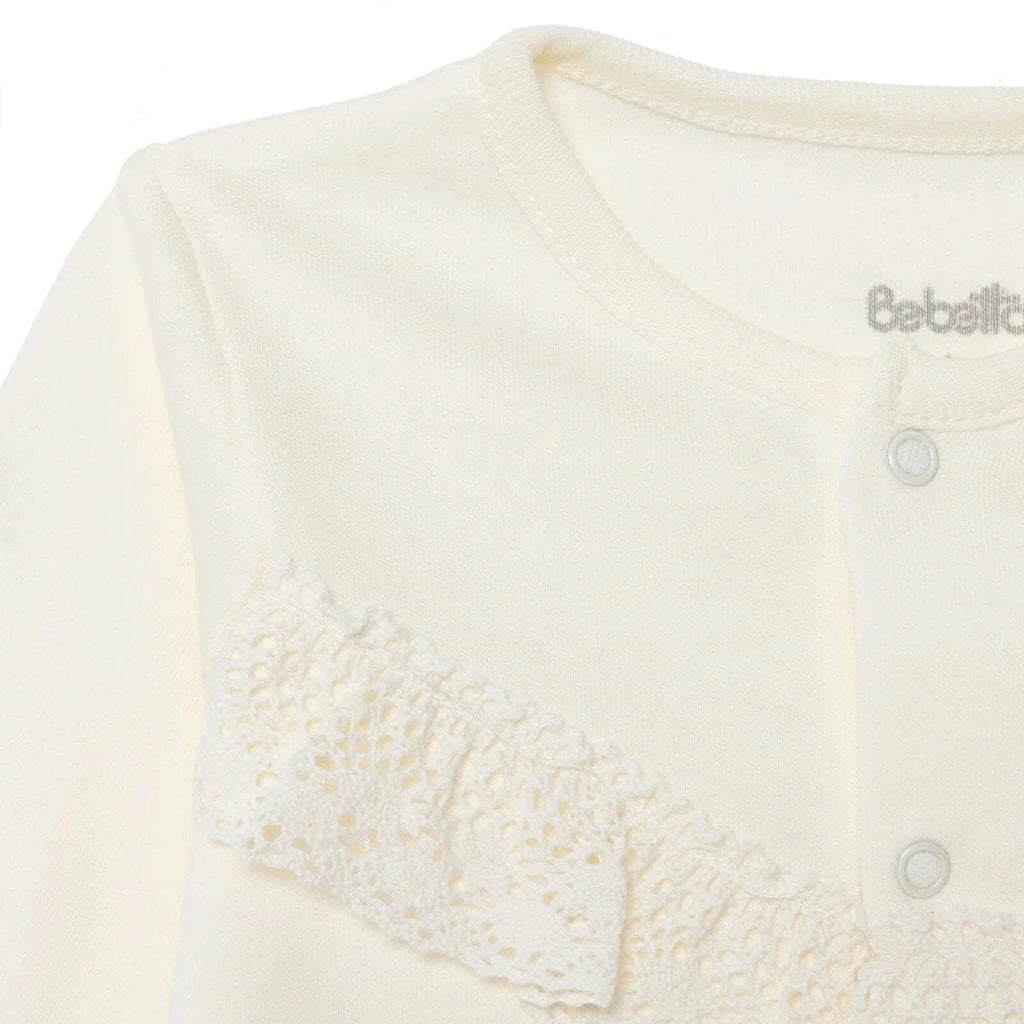 Bebetto Long Sleeve Baby Cardigan & Leggings Set (Newborn to 6-9 Months) - Ecru