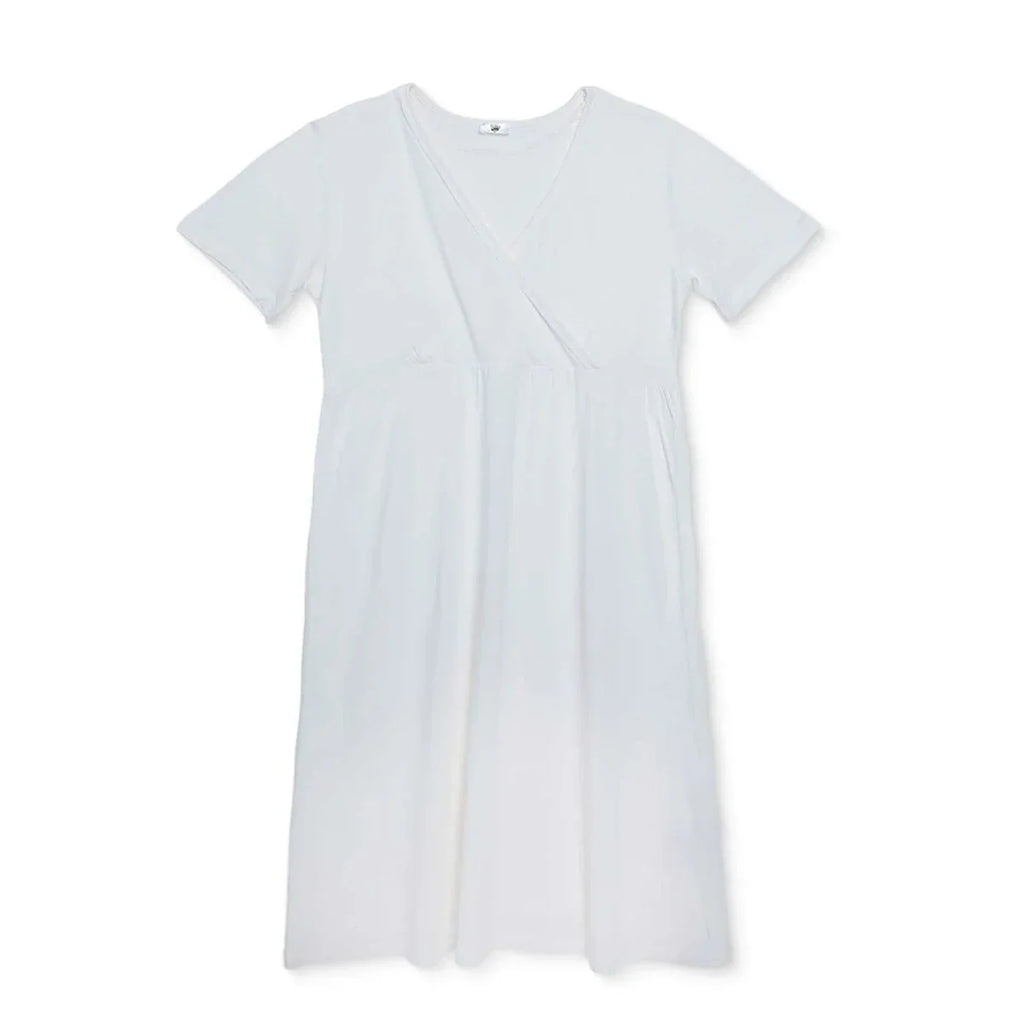 Baby Mom Women's Short Sleeve V-Neck Nightdress (S to 2XL) - Ecru