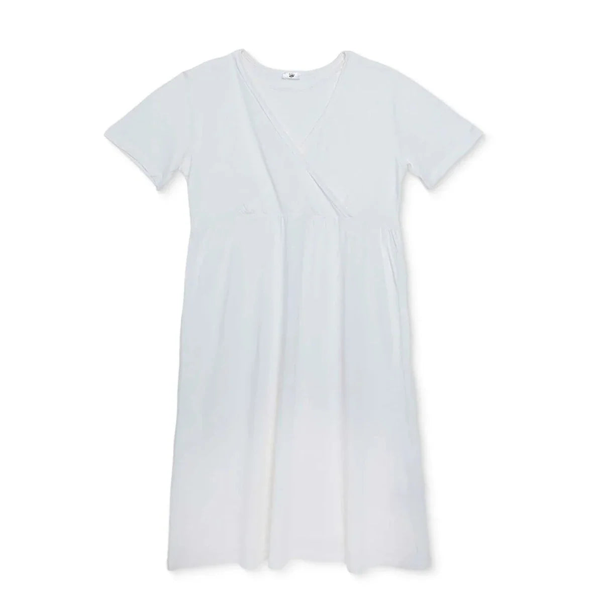 Baby Mom Women's Short Sleeve V-Neck Nightdress (S to 2XL) - Ecru